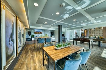 Social lounge with arcade games